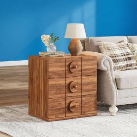 Nightstand (Color: Walnut Brown)