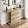 63"Vintage Narrow Console Table with 2 Tier Open Storage Shelves,Stylish Design High Weight Capacity,Suitable for Living Room,Hallway