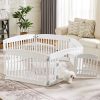 Dog Playpen Safe & Secure Indoor/Outdoor Pet Fence | Folding & Portable | Ideal for Small to Medium Dogs | Easy to Clean