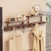1pc Wall-Mounted Coat Rack with No-Drill Hooks | Modern Minimalist Entryway Hanger for Coats, Hats