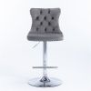 Furniture,Swivel Velvet Barstools Adjusatble Seat Height from 25-33 Inch