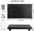 Small Wood Tray Pedestal Stand Farmhouse Bathroom Decor Decorative Wooden Riser Kitchen Soap Dish Holder for Vanity, Counter, Sink
