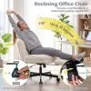 Teddy Plush Office Chair with Footrest and Adjustable Height for Home Office