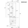 Tall Storage Cabinet with Three Drawers for Bathroom/Office