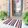 "American Flag Doormat - Patriotic USA Flag Welcome Mat, Non-Slip Indoor/Outdoor Front Door Rug, Veterans Day Gift