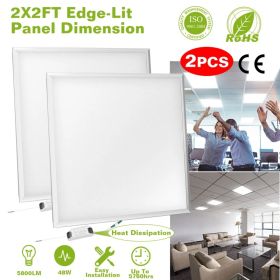 LED Panel Light 5800LM 7000K Ceiling Lighting 150W Equivalent LED Troffer Recessed Edge-Lit (Option: As pic)